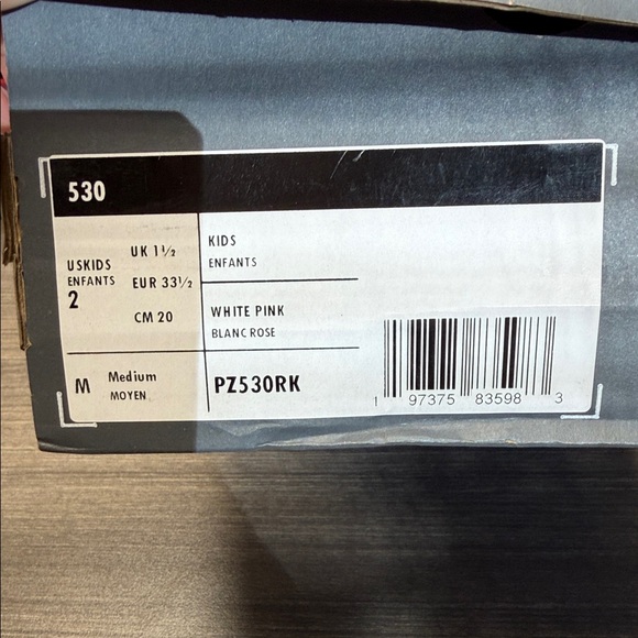 New Balance White and Pink Athletic Shoes - Picture 3 of 3